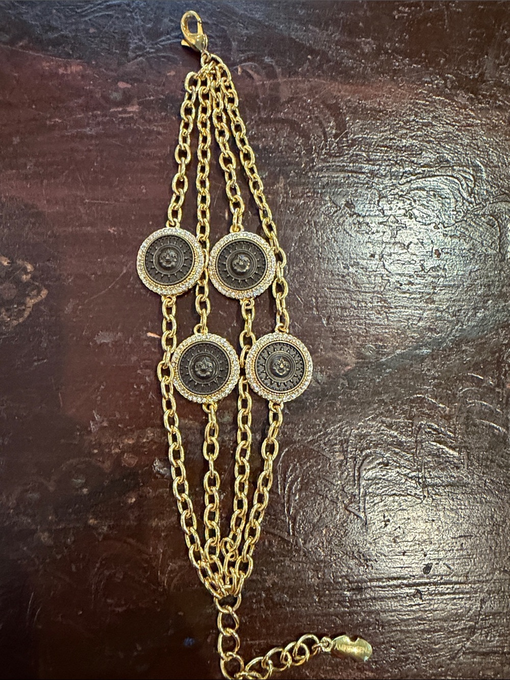 Gold-Tone Amrita Sen Multi-Chain Medallion Bracelet